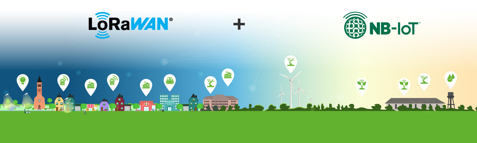 LoRaWAN und NB-IoT im Einsatz