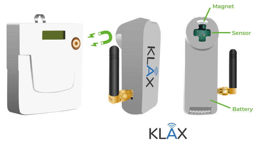 KLAX der Optokopf auf Messeinrichtung