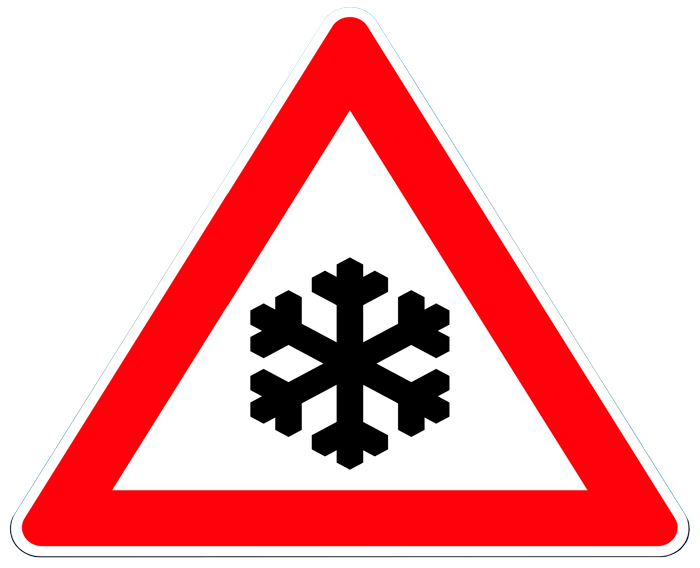 Frost alarm winter road service