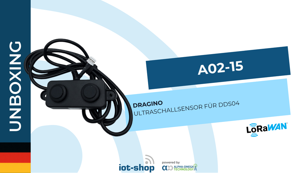 Unboxing Dragino A02A-15 Ultraschallsensor für DDS04