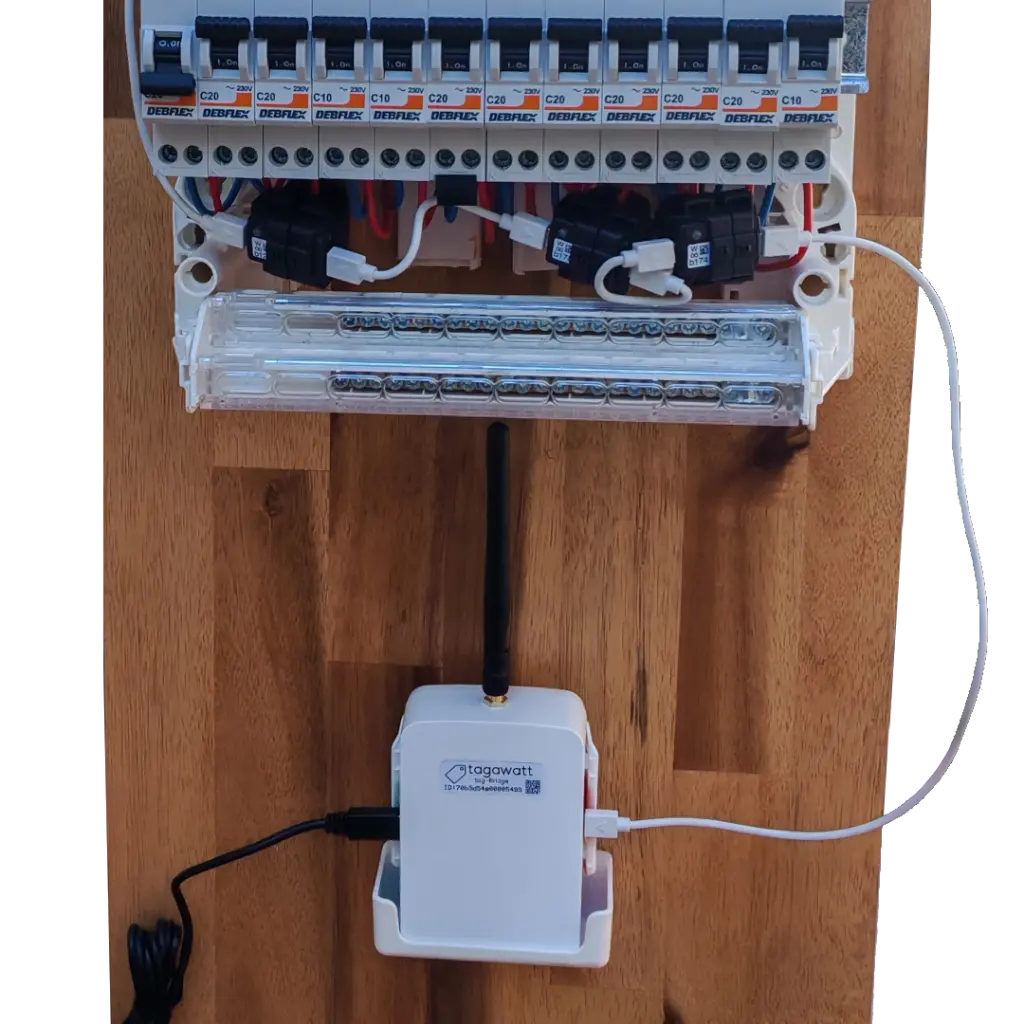 Fludia tagawatt system installed inside an electrical panel.webp