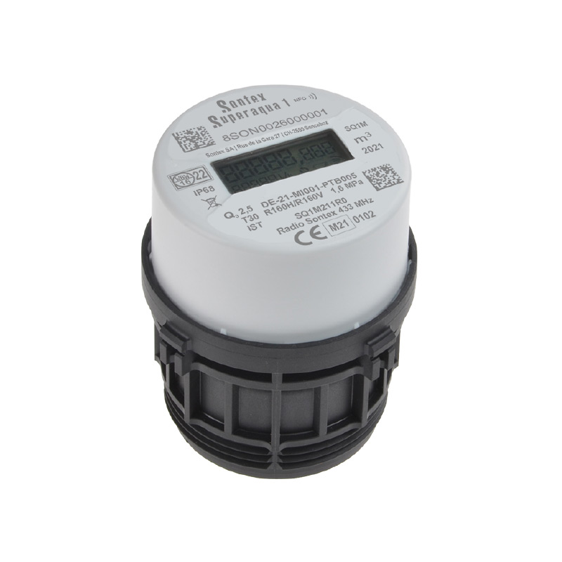 [SX-SQ1M212L0] Sontex Superaqua 1 Elektronische LoRaWAN Mehrstrahl Wasserzähler (Gewinde MOC, Kaltwasser)