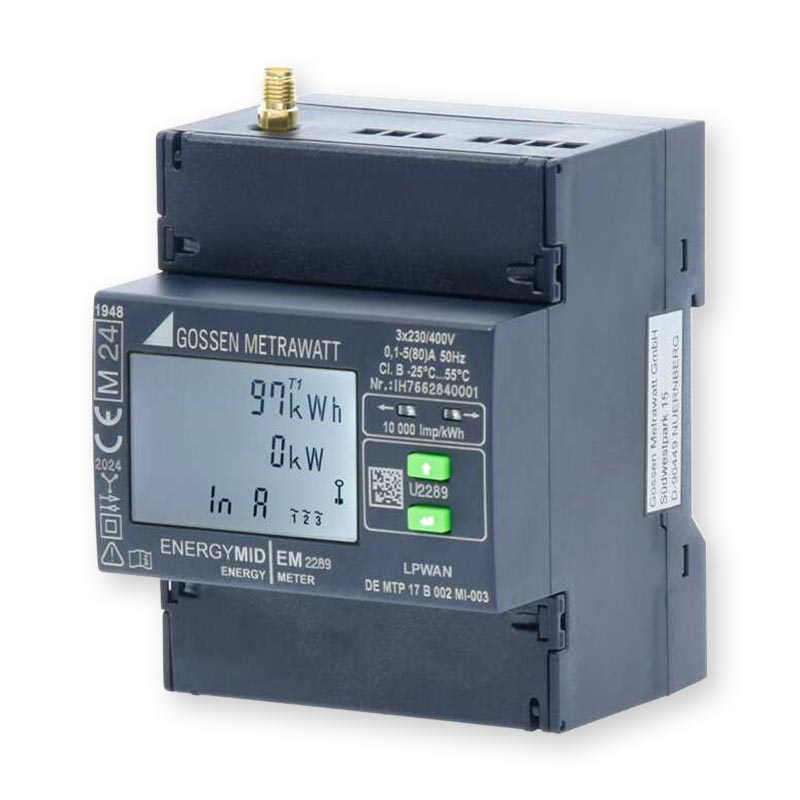 Gossen Metrawatt U2x89-V039  LoRaWAN Drehstromzähler für die Hutschiene