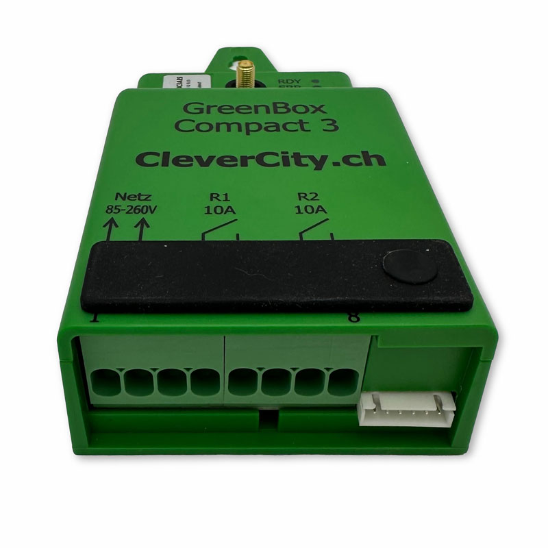 Clever City GreenBox Compact 3 LoRaWAN Straßenleuchten Zeitschaltuhr mit optischer- u. DALI-2-Schnittstelle