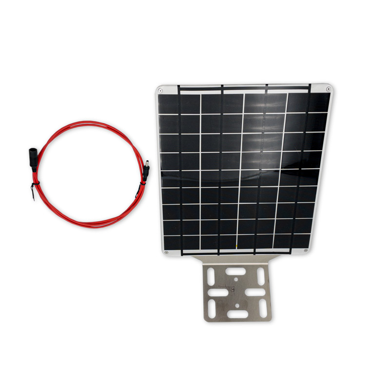 PMX solar panel 9W with 40° mounting bracket and 140cm cable