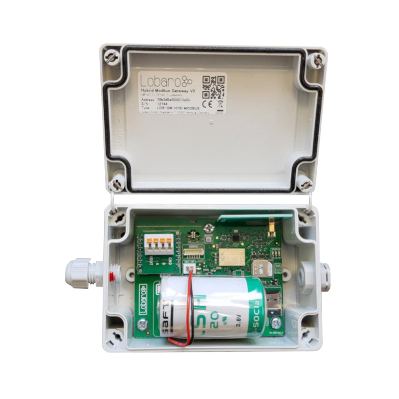 Lobaro Hybrid Modbus Gateway V2 (Battery, LoRaWAN, NB-IoT)