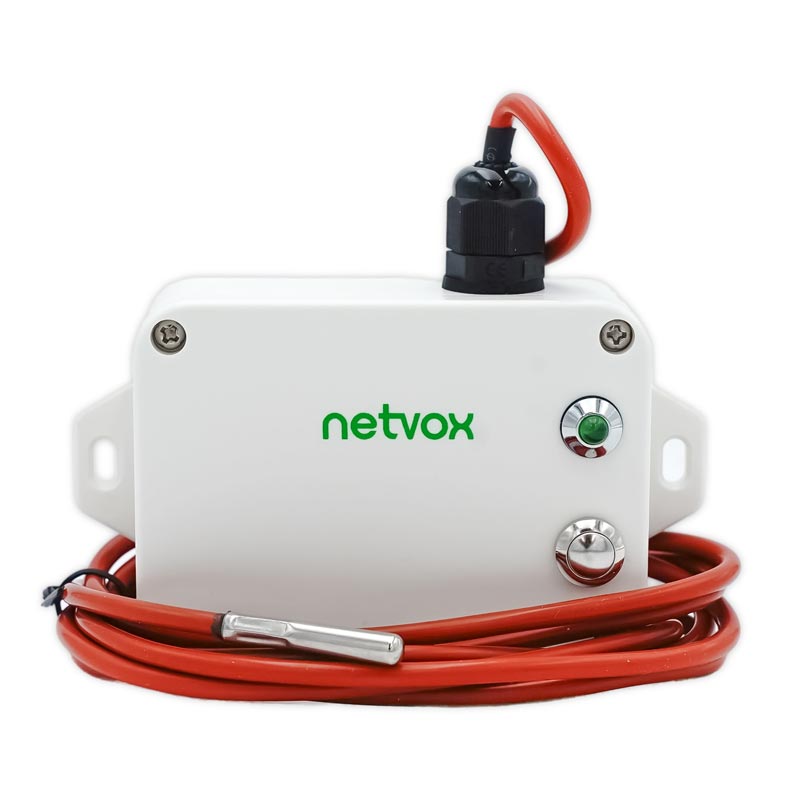 Netvox R718B120 LoRaWAN Temperatursensor mit PT1000 Rundkopfsonde