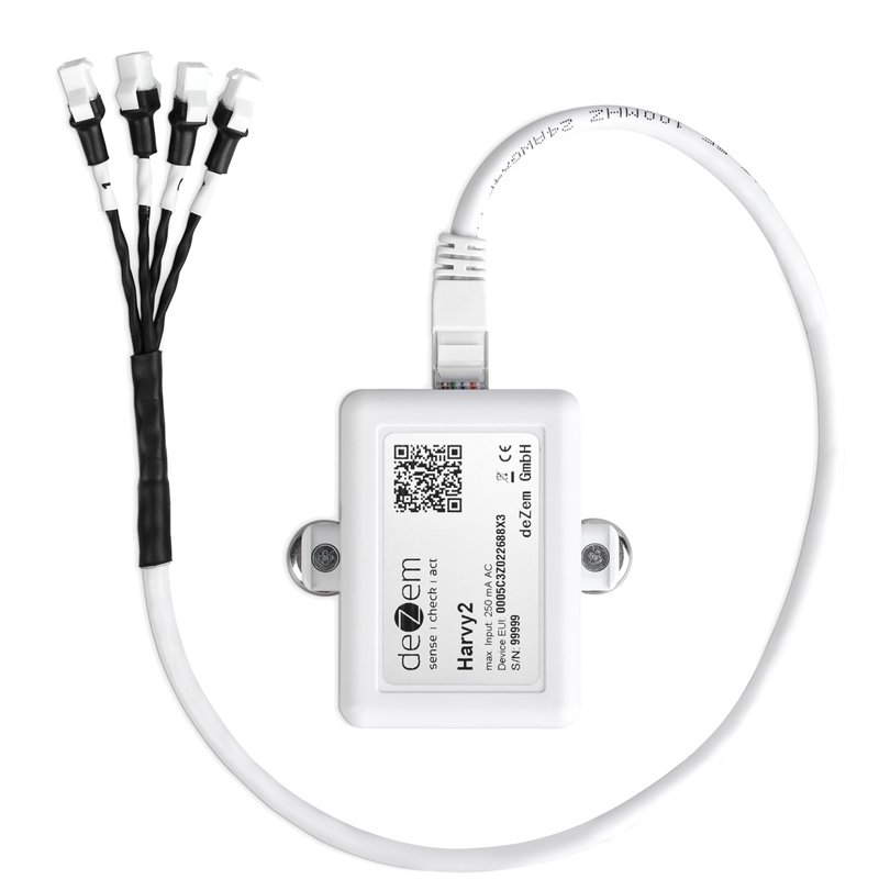 deZem Harvy2 LoRaWAN Self-Sustaining Power Meter including Cable Adapter