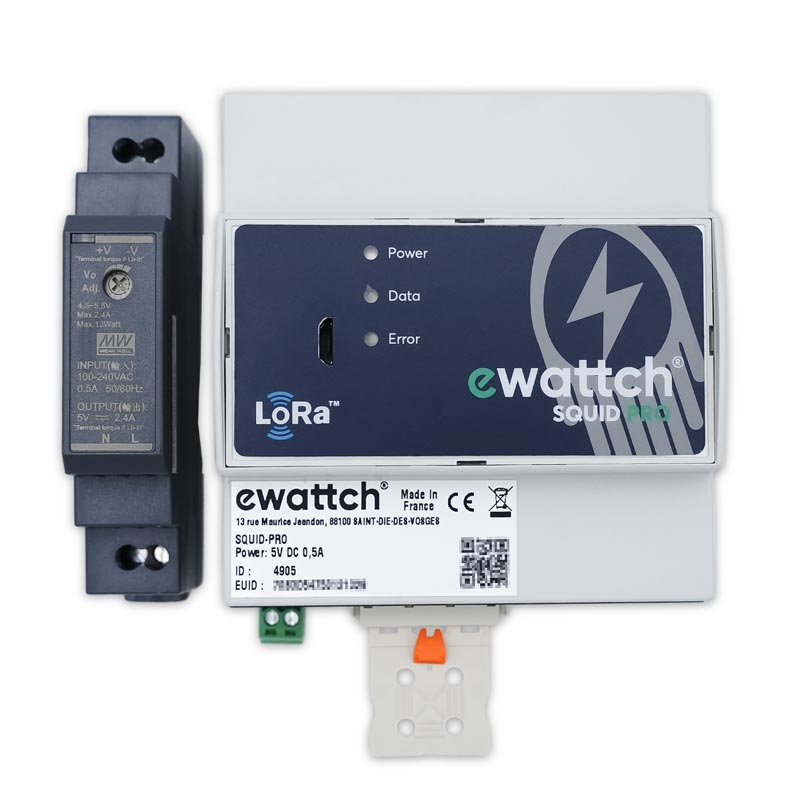Ewattch KIT-SQUID-Pro Stromsensor inkl. Antenne, Netzteil