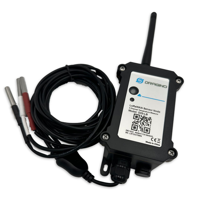 Dragino D23 Temperatursensor mit 3 Messfühlern